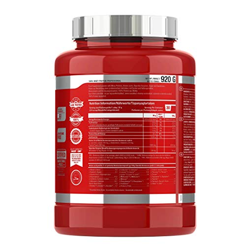 Scitec Nutrition 100% Whey Protein Professional Proteína Fresa, Chocolate Blanco 920 g
