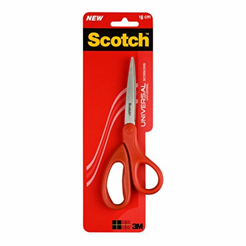 Scotch 1407 - Tijeras 18 cm, color rojo