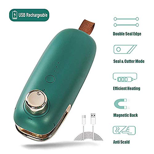 Sellador del vacío Sous Vide Mini sellador del bolso, bolsa de mano portable del sellador plástico, bolsas portátil de mano Mini sellador de calor Cocina sellador for el plástico de almacenamiento de