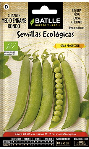 Semillas Ecológicas Leguminosas - Guisante Medio Enrame Rondo - ECO - Batlle