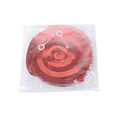 SERWOO 24pcs Corazón Guirnalda Colgante Espiral PVC Decorativa Decoración Adorno Boda Fiesta San Valentín Navidad Bautizo Techo Ventana Puerta (Largo: 86cm) (24pcs, Corazón, Rojo)