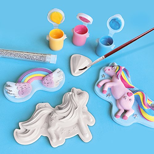 SES Creative- Moldear y Pintar Figura de Unicornios de fundición y Pintura, Color Mixto (01359)