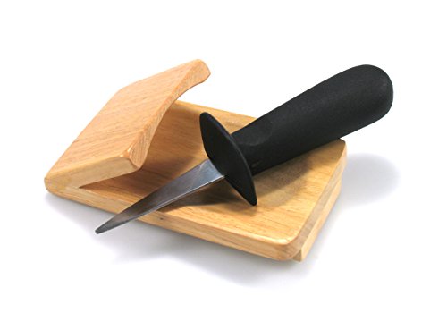 Set abridor de ostras - Cuchillo + taco de madera