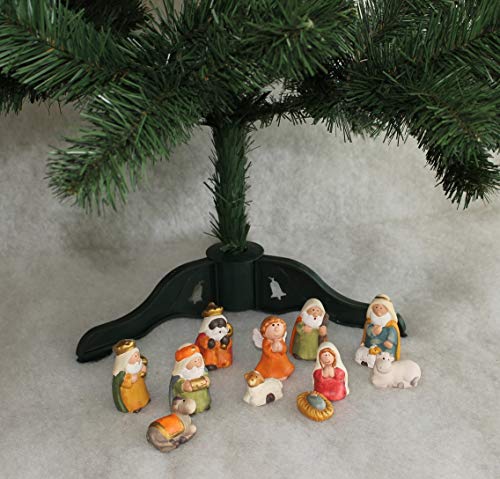Set De 11 Figuras Belén 7.5cm, Nacimiento, Belén De Cerámica Santon Para Decoración Navideña