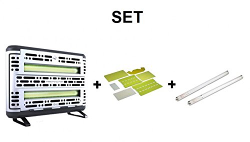 SET Matainsectos de placa adhesiva Edge + Placas adhesivas + 2x UV tubos irrompible