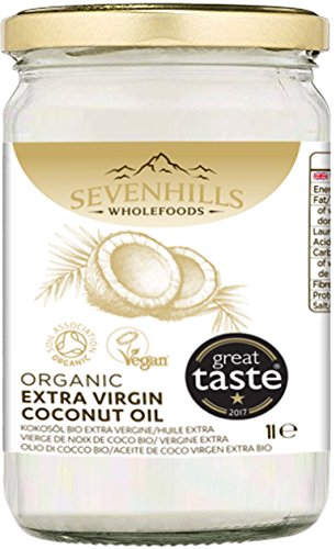 Sevenhills Wholefoods Aceite De Coco Virgen Extra Orgánico, Crudo, Prensado En Frío 1L