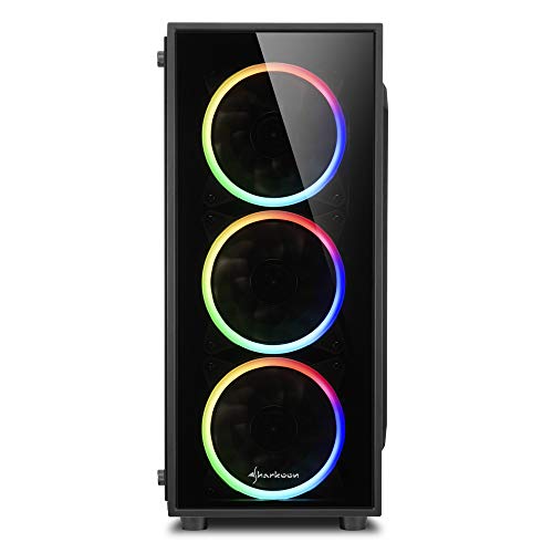 Sharkoon TG4 RGB - Caja de Ordenador, PC Gaming, Semitorre ATX, Negro