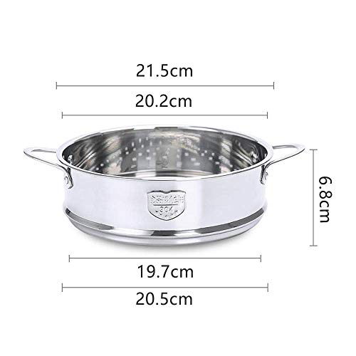 shuny Cesta de Vapor Inoxidable,Vaporera Multiusos,Cesta Vaporera de Verduras,Cesta de CoccióN Al Vapor,20cm de DiáMetro Interior, Fabricado en Acero Inoxidable 304 de Calidad Alimentaria,Duradero