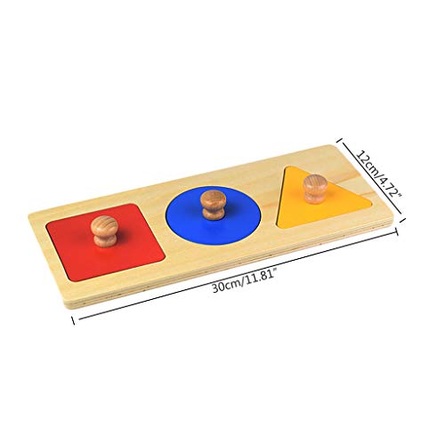 Sichuan Montessori Redondo/triángulo/Cuadrado apilamiento Tablero a Juego geometría Rompecabezas Juguete Herramienta educativa temprana
