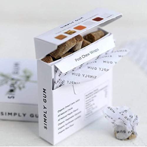 Simply Gum | Chicle Natural | Chewing Gum | Caja Surtido: Menta, Canela, Jengibre, Hinojo, Arce, Café | Pack de 6 (90 piezas en total) | Biológico, Ecológico, Vegano, Sin Plástico, Sin Aditivo