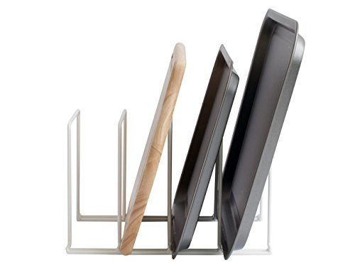 simplywire - Soporte Bandejas de horno, bandejas y tablas - Portapentole - Organizador de Cocina - Blanco