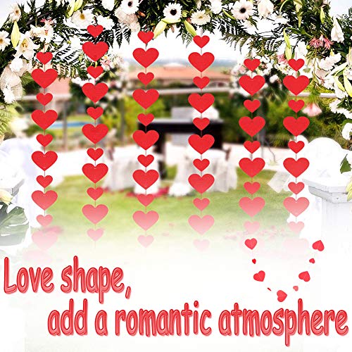 SIMUER Purpurina Love Corazón Baner Guirnalda De Corazón Roja Pequeña Decoración De Fiesta De Día De San Valentín para Proposición Boda Fondo De Foto