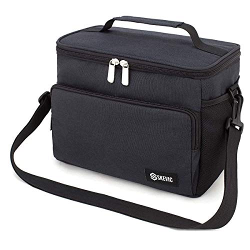 Skevic Bolsa Termica Porta Alimentos - Nevera Termica para Llevar Comida Nevera Portatil Pequeña - Bolsa Comida Trabajo Playa Picnic Camping - Bolsa Almuerzo, Bolsa Isotermica con Aislamiento Termico