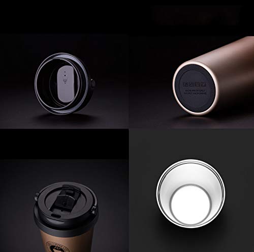 SLOSH Vaso Termico Café Termo Taza Termica Viaje (Negro)