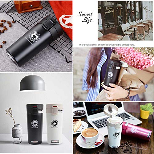 SLOSH Vaso Termico Café Termo Taza Termica Viaje para Llevar Sin Bpa(Negro)