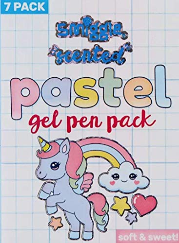 Smiggle - Lote de 7 bolígrafos de gel de colores con aroma a pastel
