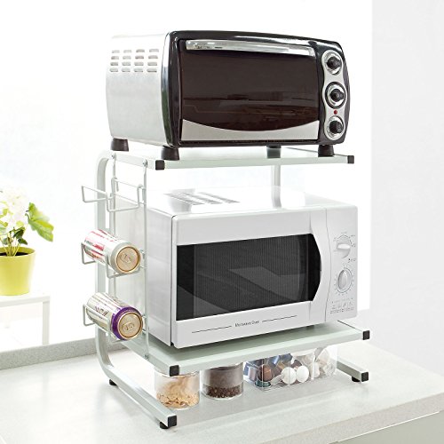 SoBuy FRG092-W,Soporte para microondas, Estante, estantería de Cocina, miniestante,ES