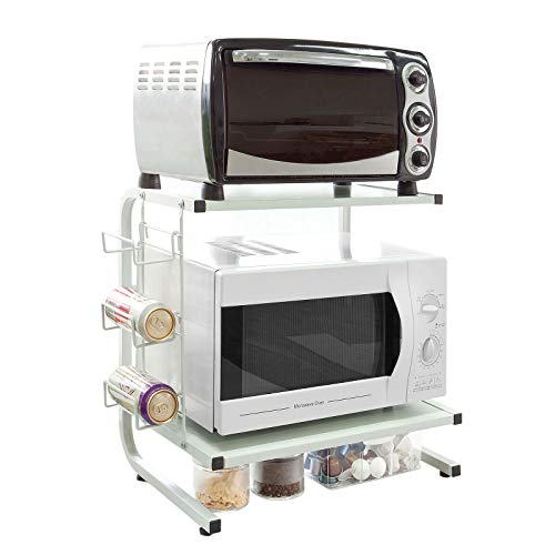 SoBuy FRG092-W,Soporte para microondas, Estante, estantería de Cocina, miniestante,ES