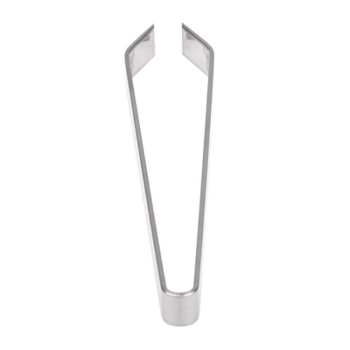 SODIAL(R) Pinzas de espina Pinzas de acero inoxidable de huesos de pescado Pinza de extraccion de 12 cm de largo Plateado