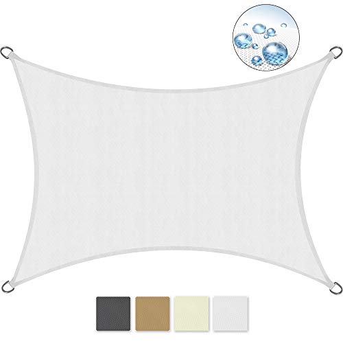 Sol Royal SolVision PS9 Vela de Sombra Toldo Parasol 400x300 cm PES Repelente del Agua Blanco protección UV