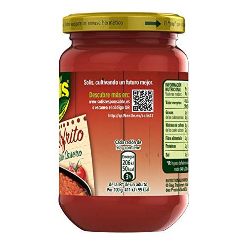 SOLIS Sofrito Estilo Casero Frasco Cristal - Tomate sin gluten - 340g - Pack de 4