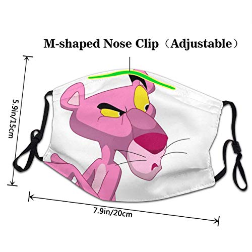 Sonickingmall - Mascarilla unisex rosa pantera impresa, pasamontañas lavable para pesca