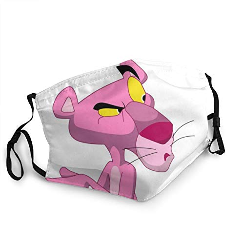 Sonickingmall - Mascarilla unisex rosa pantera impresa, pasamontañas lavable para pesca