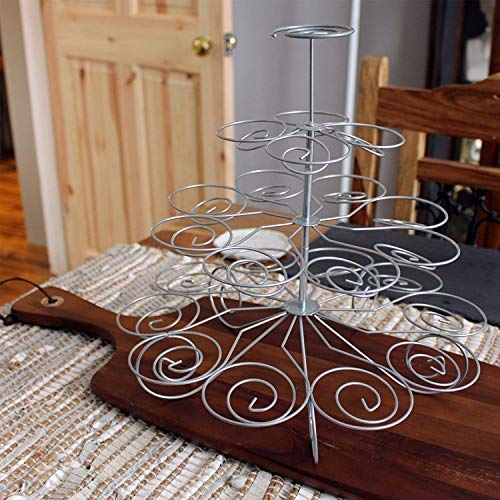 Soporte para Cupcakes - 30cm Metal Soporte para Tartas Puede Contener 23 Magdalenas Magdalenas - 4-Niveles Soporte De Exhibición De La Torta para Bodas, Baby Showers y Fiestas