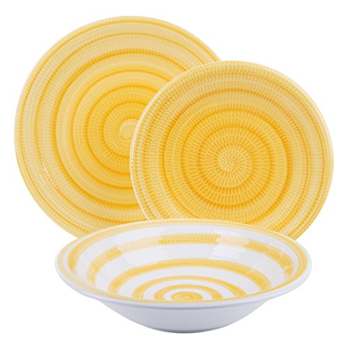 Soul Kitchen Vajilla 18 Piezas Old Italy Amarillo