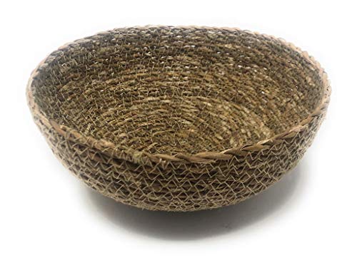 Space Home - Cuenco de Mimbre - Cesta de Almacenaje Pequeña - Bandeja para Pan, Caramelos. - Ø 20 cm