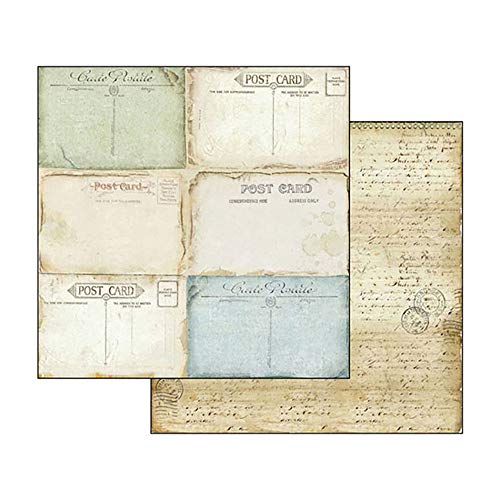 STAMPERIA Around The World-Bloc de Papel (10 Hojas, 20,3 x 20,3 cm, Doble Cara), Multicolor, 20.3 x 20.3 (8" x 8")