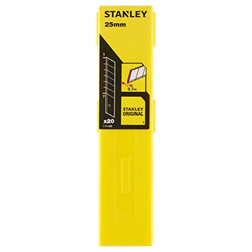 STANLEY Hoja precortada 25 mm, Caja de 20 Unidades, 1-11-325