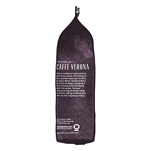Starbucks CAFFÈ VERONA Café molido de tostado intenso, 6 x bolsa de 200g