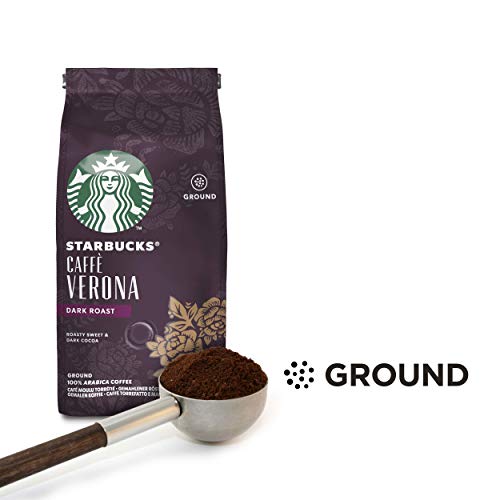Starbucks CAFFÈ VERONA Café molido de tostado intenso, 6 x bolsa de 200g