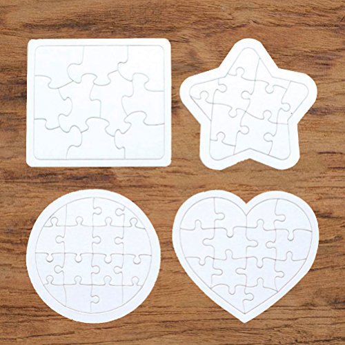 STOBOK 4pcs niños para Colorear Puzzle en Blanco Bricolaje Rompecabezas de Papel Rompecabezas