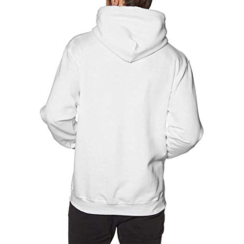 Super Goku Letras japonesas Dragon Ball Sudaderas con Capucha para Hombre Sudadera de Manga Larga con Cuello Redondo Blanco
