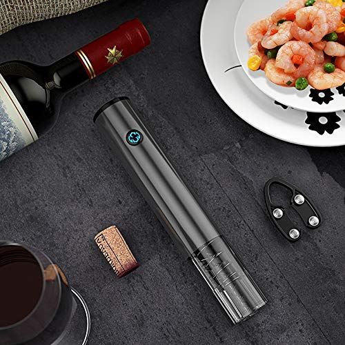 Supermega Abrebotellas eléctrico para Vino Sacacorchos Eléctrico Abre Vino Automático Profesional Abridor de Botellas Vino eléctrico ABS Ultra Resistente (Kit-P)