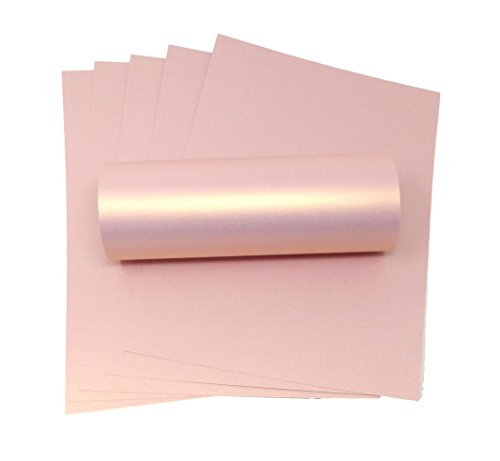 Syntego Cartulina decorativa de color rosa, tamaño A4 de 300 g/m2 con reflejos nacarados y dorados, de doble cara