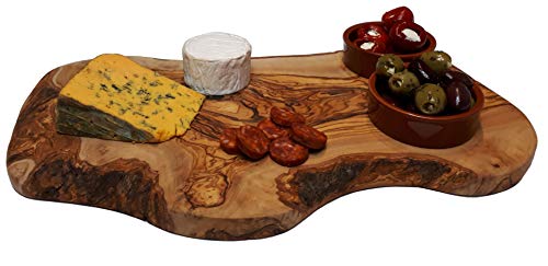 Tabla de madera de olivo Cleminson, para cortar, servir y presentar – 40 x 20 cm