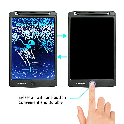 Tablets de Escritura LCD a Color Tablero de Dibujo eWriter 10 Pulgada Gráfica Pizarra Magica de Memo Pad Electrónico Escritura Digital Regalos para Niños Muchachos Chicas Juguetes 3-6 Años (Negro)