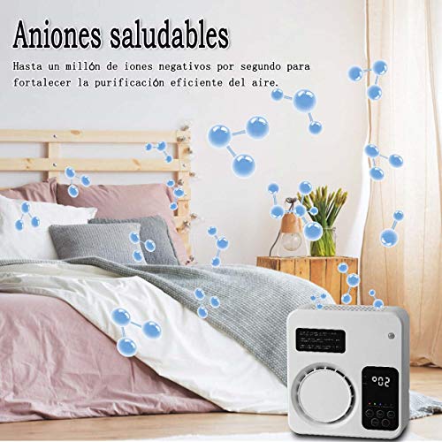 TAIHE Generador de ozono Ionizador Purificador de Aire Operación Inteligente Eliminador de olores Desodorizador para el hogar Dormitorio Sala de Estar Aseo Oficina
