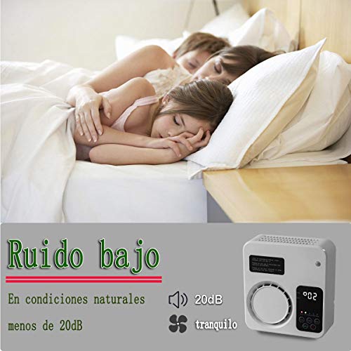TAIHE Generador de ozono Ionizador Purificador de Aire Operación Inteligente Eliminador de olores Desodorizador para el hogar Dormitorio Sala de Estar Aseo Oficina