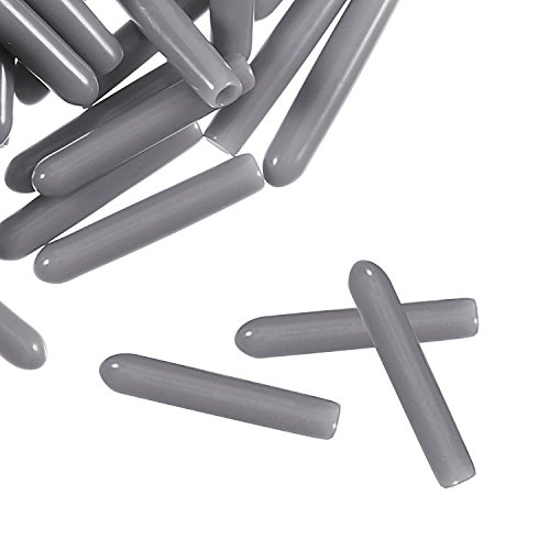 Tapas Cubiertas de Púas Punta de Estante de Lavavajillas Tapas de Puntas de Estante Sólo Empujarse a Reparar, 1/8 Pulgada/ 3mm de Diámetro Interior (Gris)