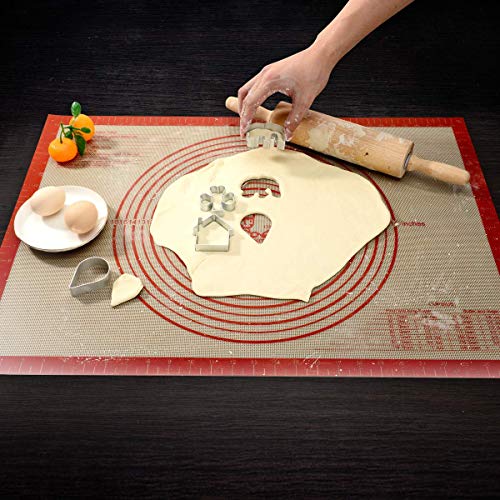 Tapete de Silicona Extra Grande para pastelería con Medidas 71×51 cm, Tapetes para amasar y hornear, Tapete para Pasta/ Pizza/ Torta/ Pastel/ Galletas/ Pan/ Fondant, Resistente al calor, sin BPA