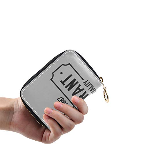Tarjetero y Monedero Juego de Cubiertos Cucharas Tenedores y Cuchillos Linda Billetera para Tarjetas de crédito Estuches para Tarjetas de Cuero de PU con Cremallera Alrededor de tamaño Compacto para