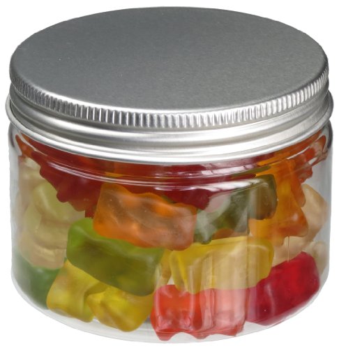 Tarros de 200 ml de PET transparente, con tapa de aluminio, 10 piezas
