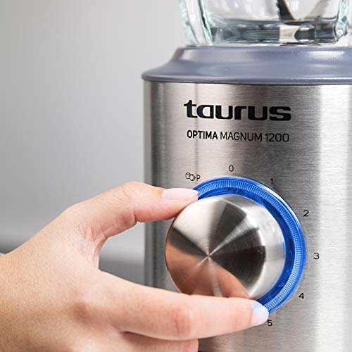 Taurus Optima Magnum Batidora de vaso, 1200 W, 1.75 L, acero inoxidable