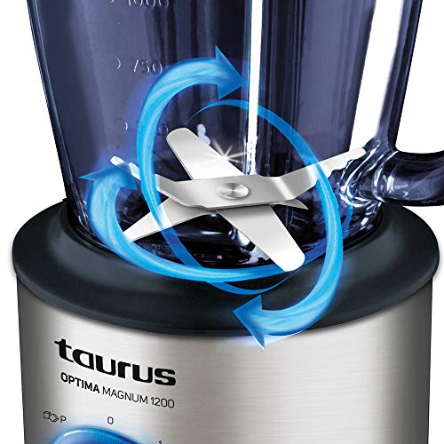 Taurus Optima Magnum Batidora de vaso, 1200 W, 1.75 L, acero inoxidable