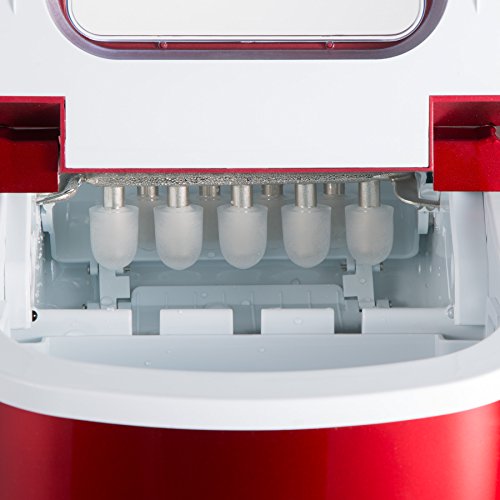 TecTake MÁQUINA DE CUBITOS DISPENSADOR DE CUBITOS PROFESIONAL - disponible en diferentes colores - (Rojo | No. 400475)