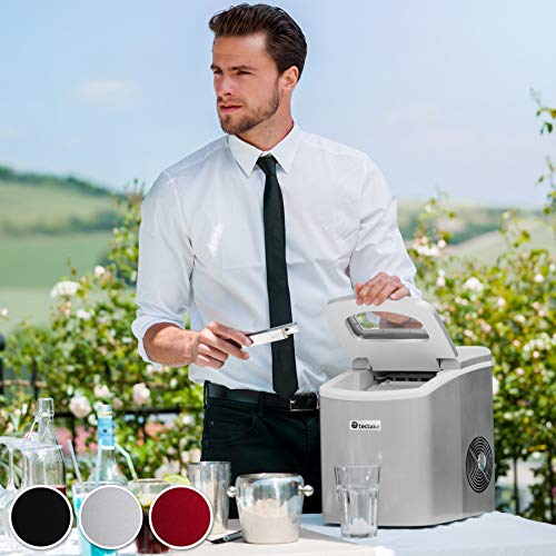 TecTake MÁQUINA DE CUBITOS DISPENSADOR DE CUBITOS PROFESIONAL - disponible en diferentes colores - (Rojo | No. 400475)